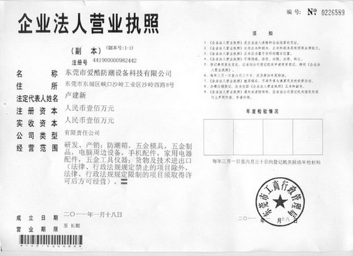 企业法人营业执照