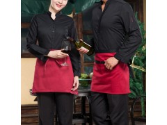 武汉定做长袖酒店工作服秋冬装餐饮西餐厅服务员饭店制服男女图2