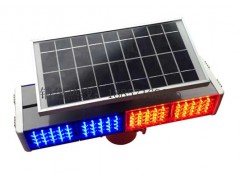 供应分体式太阳能警示灯 led红蓝警示灯施工太阳能爆闪灯价格图2