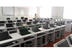 厂家直销科桌电脑翻转桌学生单人桌机房培训桌图3