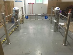 超市自动感应门圆柱摆门闸机智能小区人行通道闸摆闸门禁系统闸机图3