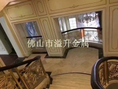佛山溢升铝艺护栏K金精雕铝板护栏别墅护栏图2