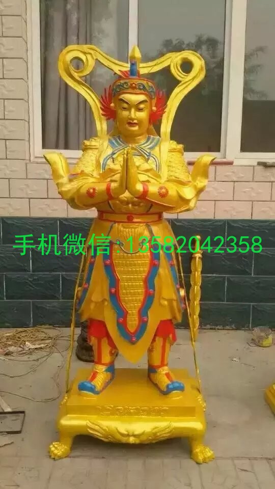 合掌韦陀菩萨铜佛像