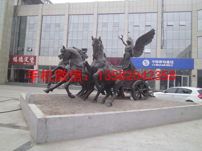 阿波罗战车 动物铜雕塑