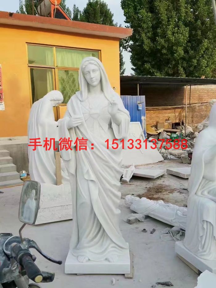圣母玛利亚石雕塑 5