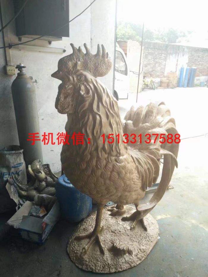 公鸡雕塑 动物铜雕塑6