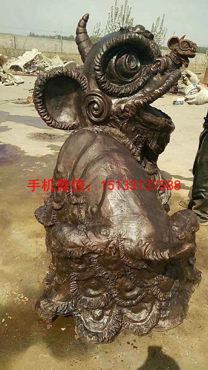 舞狮铜雕塑 广场铜雕塑8