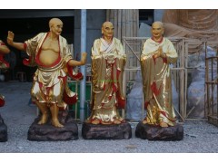 玻璃钢佛像贴金，十八罗汉贴金，十八罗汉佛像厂家图2