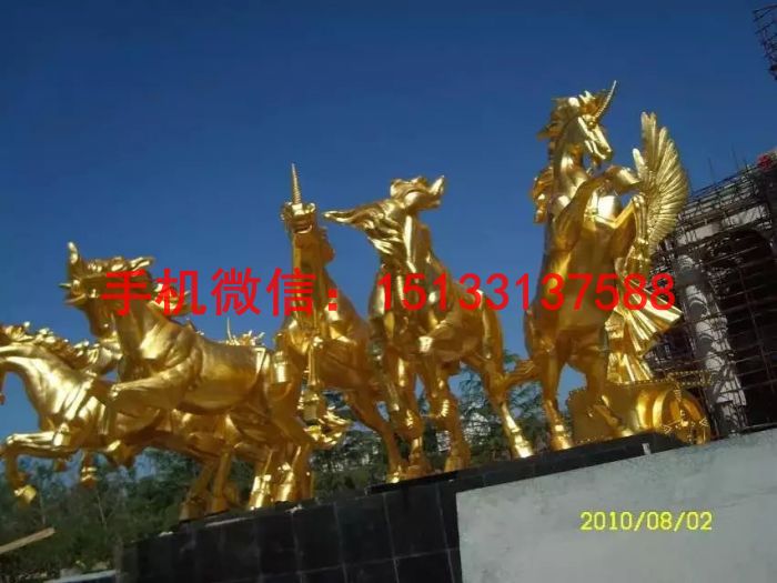 阿波罗战车铜雕塑 房地产铜雕塑