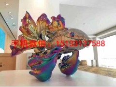 公园鱼雕塑，不锈钢鱼雕塑，动物鱼不锈钢雕塑图3