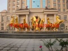 阿波罗战车铜雕塑，房地产铜雕塑，景观铜雕塑厂家图2