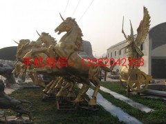 阿波罗战车铜雕塑，房地产铜雕塑，景观铜雕塑厂家图3