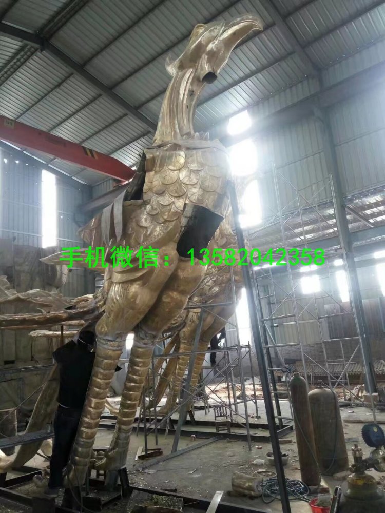 凤凰铜雕塑 动物铜雕塑