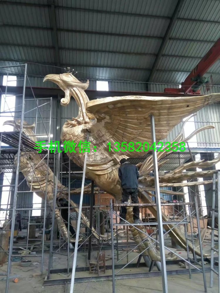 凤凰铜雕塑 广场凤凰雕塑 (2)