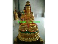 铜佛像贴金彩绘，坐像铜佛像贴金彩绘，铜佛像贴金彩绘厂家图2