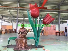 彩绘人物铜雕塑，彩绘人物铜雕塑价格，彩绘人物铜雕塑厂家图2