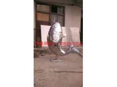 上海不锈钢雕塑鱼，上海动物不锈钢雕塑鱼，上海不锈钢雕塑鱼厂家图2