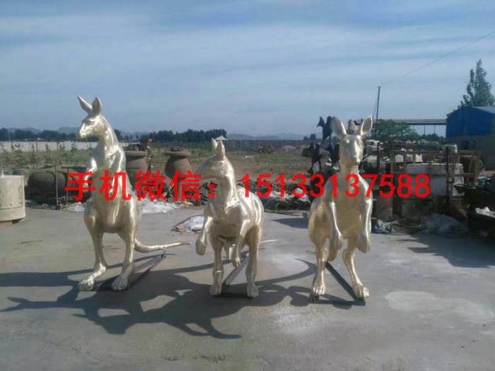袋鼠铜雕塑 动物园铜雕塑7