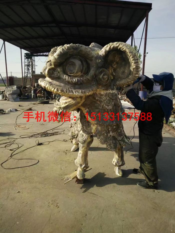 舞狮铜雕塑 广场铜雕塑2