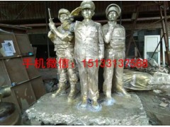 部队人物铜雕塑，人物铜雕塑价格，太原铜雕塑厂家图2