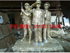 部队人物铜雕塑，人物铜雕塑价格，太原铜雕塑厂家图3