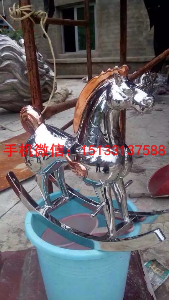 不锈钢马雕塑 动物不锈钢雕塑