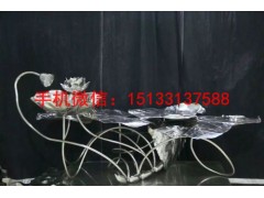 荷叶雕塑不锈钢仿真荷花雕塑重庆不锈钢雕塑厂家图2