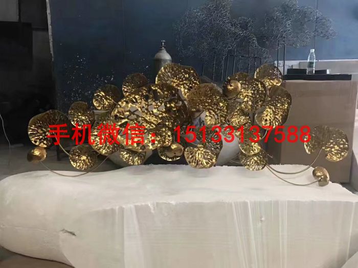 仿真树叶雕塑 公园不锈钢雕塑1