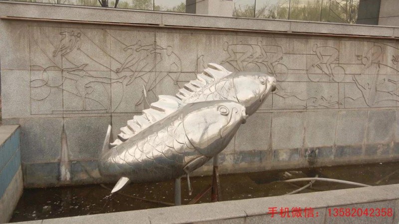 不锈钢雕塑鱼 动物不锈钢雕塑