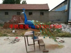 孔雀雕塑，动物园不锈钢孔雀雕塑图3