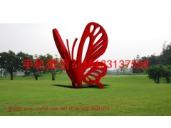 不锈钢剪板蝴蝶雕塑，公园仿真蝴蝶不锈钢雕塑，不锈钢雕塑厂家图2