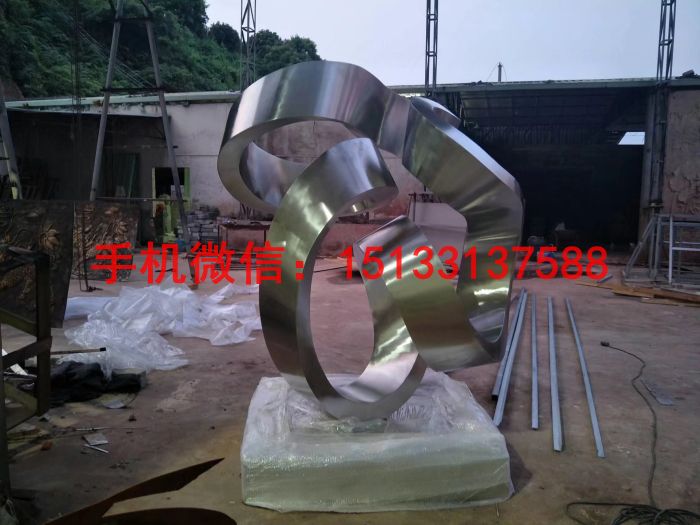 不锈钢抽象雕塑 不锈钢拉丝雕塑