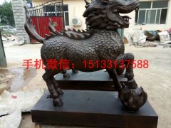 驱邪避煞铜麒麟雕塑，驱邪避煞铜麒麟雕塑价格图2