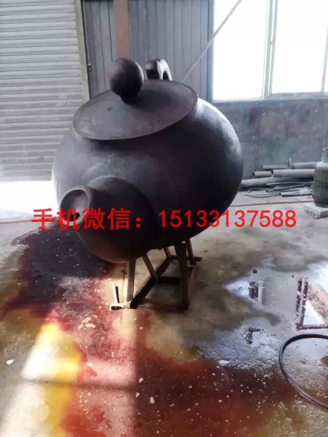 茶壶铜雕塑 广场茶壶雕塑