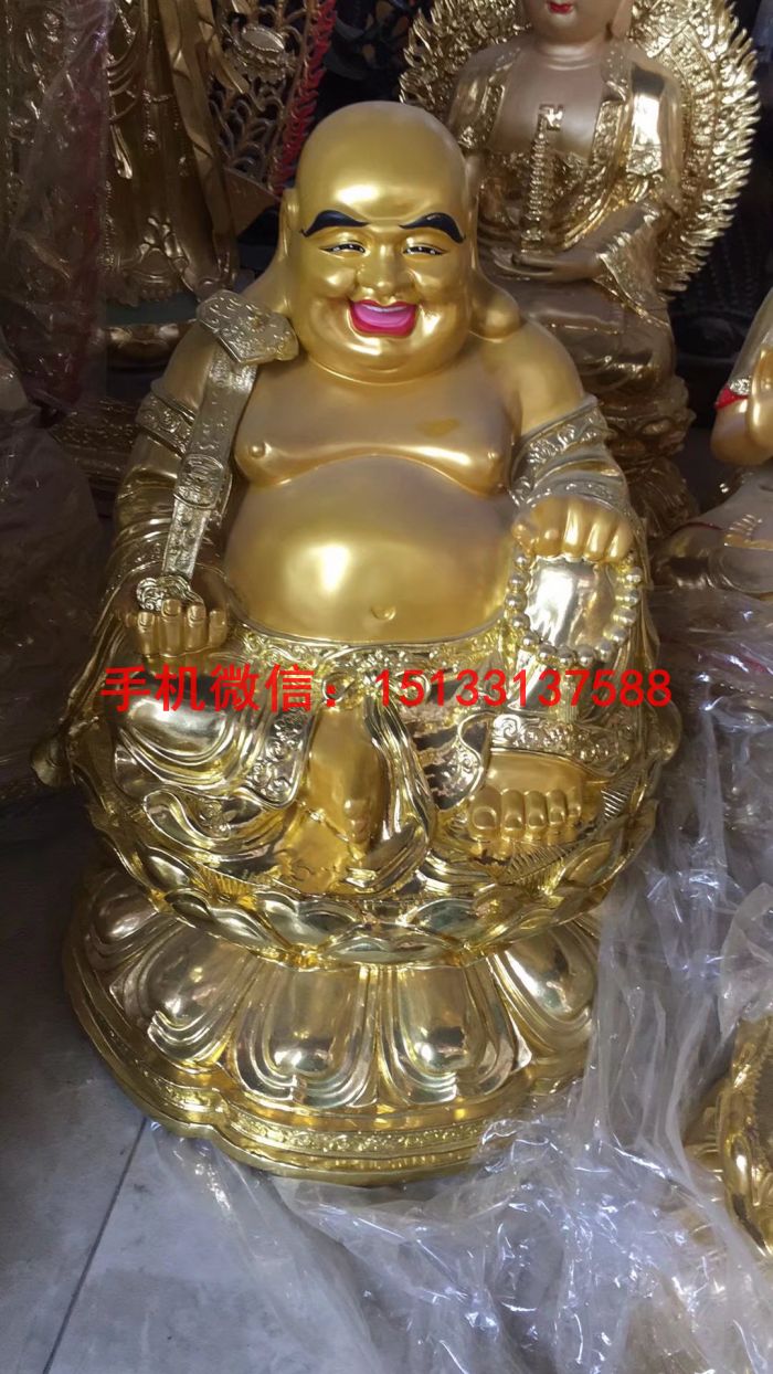 纯黄铜弥勒佛铜佛像