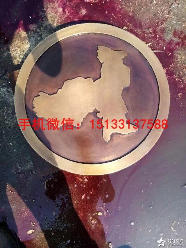 地图浮雕 纯黄铜浮雕
