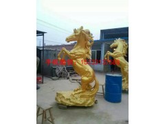 前蹄抬起铜马雕塑，动物铜雕塑，工艺品铜雕塑图片大全图1
