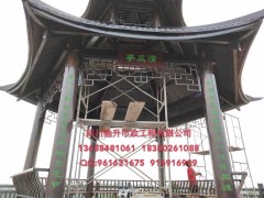 甘肃仿木花箱，防腐木花架，亭子图2