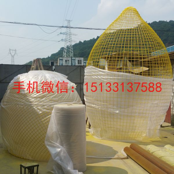 不锈钢柠檬网状雕塑1