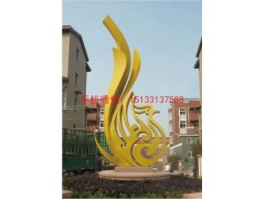 不锈钢凤凰雕塑，黄色烤漆凤凰雕塑，凤凰不锈钢雕塑图3