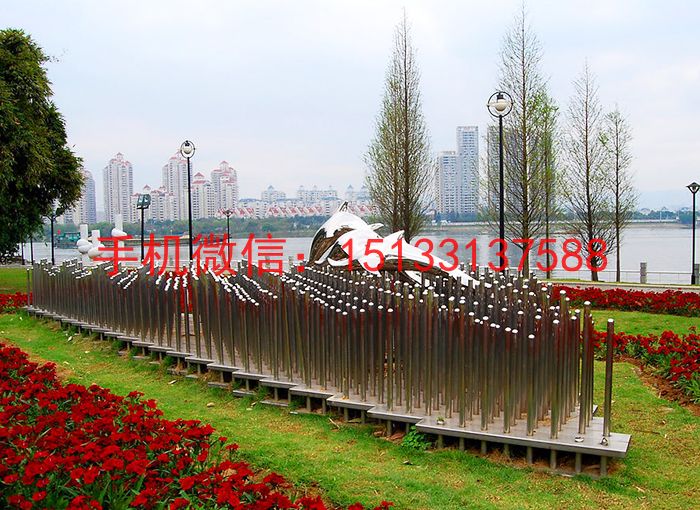 不锈钢海洋艺术动物雕塑1