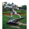 提供不锈钢抽象运动人雕塑，体育运动人物不锈钢雕塑