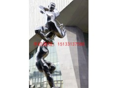 提供不锈钢抽象运动人雕塑，体育运动人物不锈钢雕塑图3