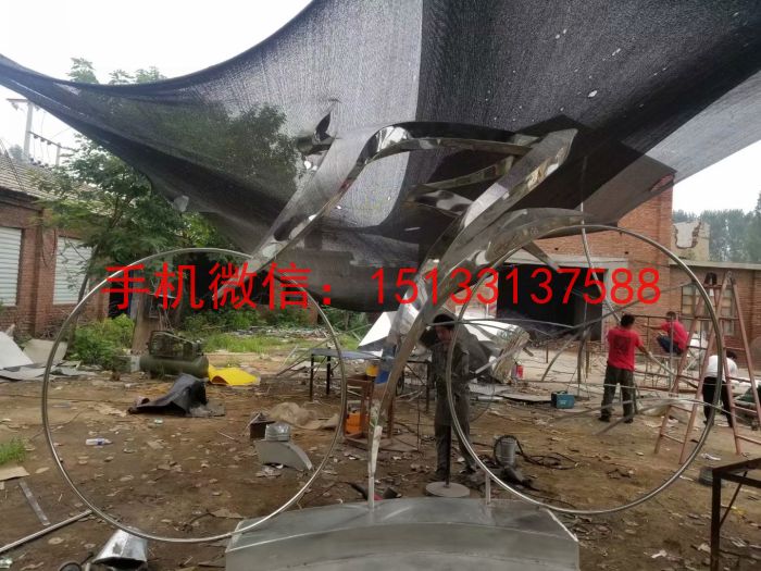 不锈钢骑车人物抽象雕塑 体育运动人物雕塑1