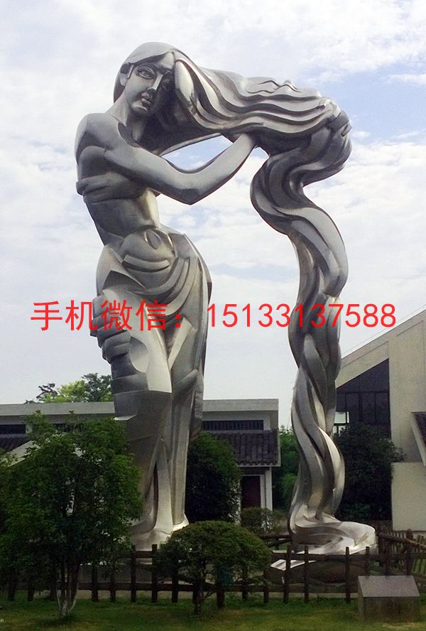 不锈钢抽象人物艺术雕塑2