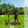 苦尽甘来人物雕塑，玻璃钢仿铜雕塑，南平玻璃钢雕塑厂家