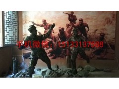 解放军人物雕塑，玻璃钢仿铜红军雕塑，环球玻璃钢雕塑制作厂家图3