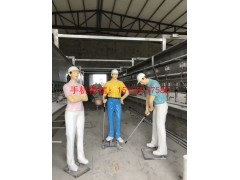高尔夫球场人物雕塑，玻璃钢打球人物雕塑图2