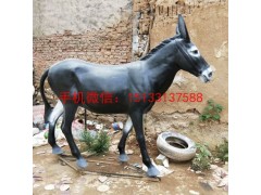 玻璃钢仿真小毛驴雕塑，动物玻璃钢雕塑图2