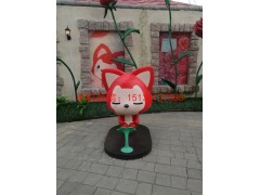 玻璃钢卡通阿狸雕塑，卡通雕塑制作厂家图2